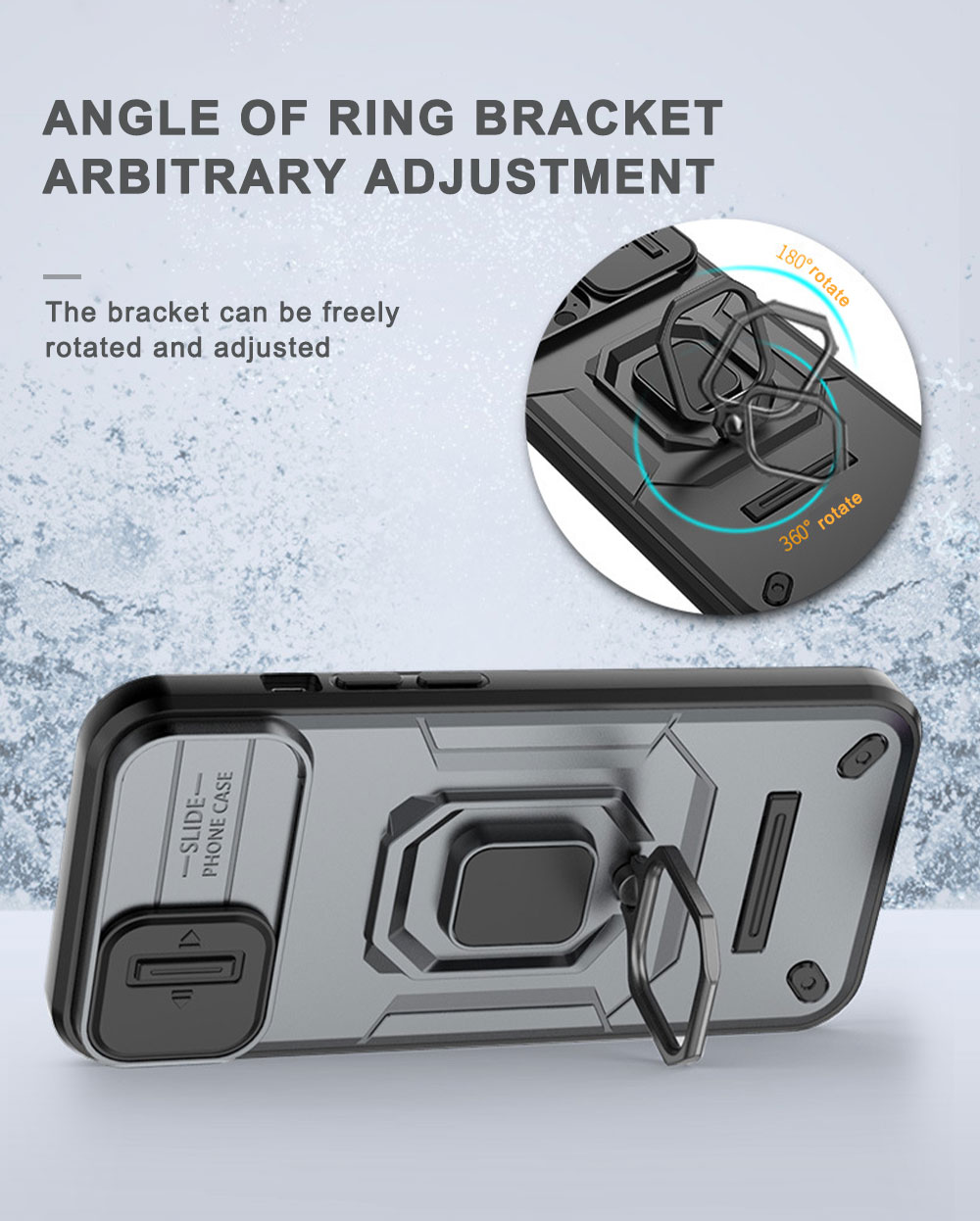 Slide Phone Case for Iphone 15 14 13 12 11 10 Plus Pro Max Rotating Camera Lens Protector Magnetic Privacy Cover Laudtec