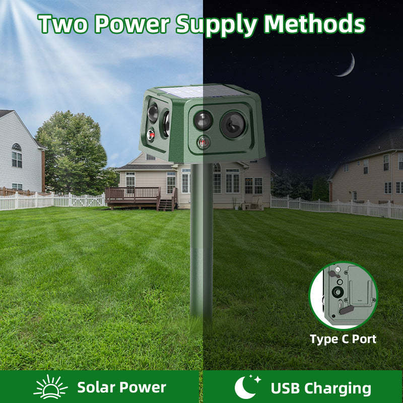 SJZ‑088 New 4‑Sided Solar‑Powered Rodent Repellent