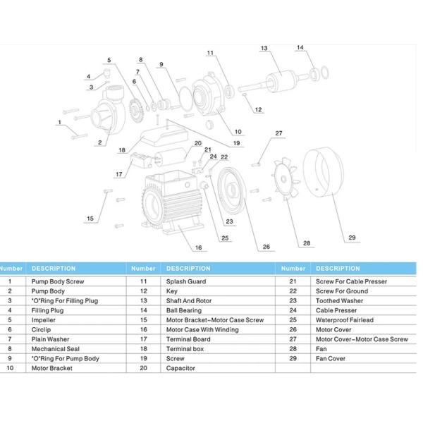Водяная помпа электрического двигателя IP44 0.12Mpa с механическим переключателем
