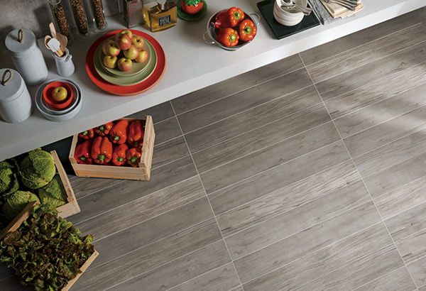 Light Grey Wood Look Porcelain Tile  For Commercial / Residential