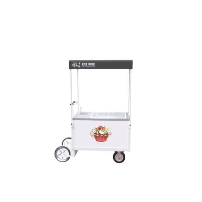 Logotipo personalizado CE da bicicleta do trotinette do carro do congelador para de aço inoxidável branco da venda do gelado toda
