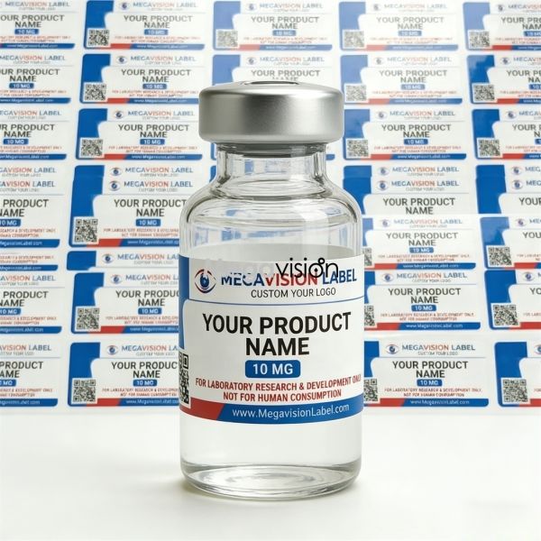 Custom Sticker Label 10ml Vial Labels Vaccine Health Care Lab White BOPP Material Glossy Medical Industry Product Label