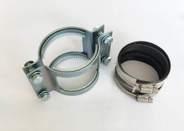 Galvanised Plated Steel Heavy Duty Pipe Clamps Coupling Grip Pipe With Teeth