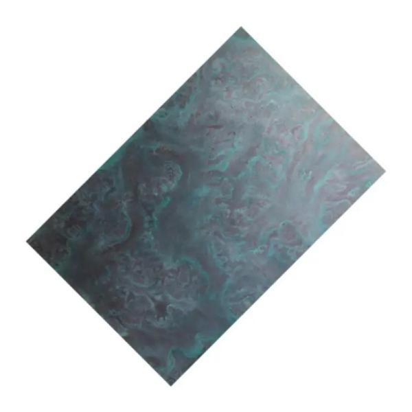 Retro Etched Stainless Steel Sheet Wall Decoration Panel Antique Bronze Rose Red Color