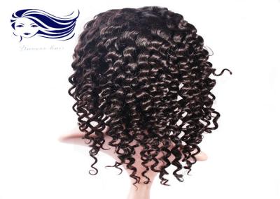 Human Hair Glueless Full Lace Wigs With Bangs , Curly Full Lace Wigs
