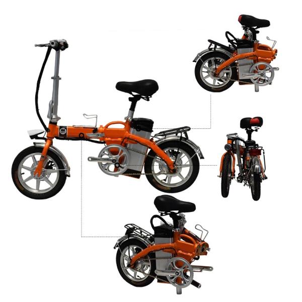 40km 100km Folding Electric Bike GB Lithium Battery Powered