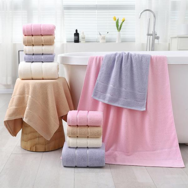 Logotipo de bordado Toalla de algodón para niños Mujeres Casa Hotel Spa Ect 35 * 75 cm / 70 * 140 cm