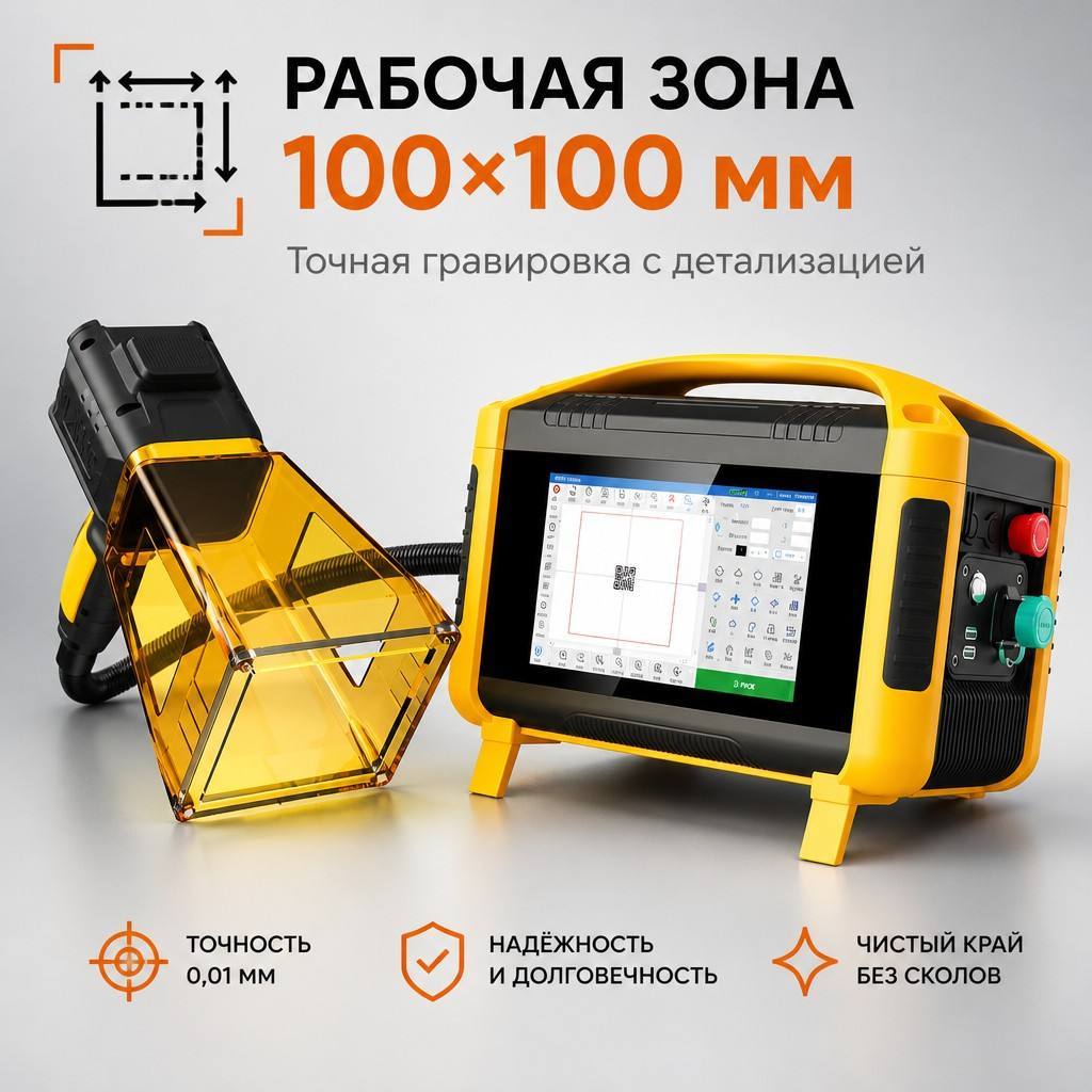 6KG Lightweight Handheld Laser Marking Machine｜Wide Compatibility for Metals & Non‑metals, USB File Import
