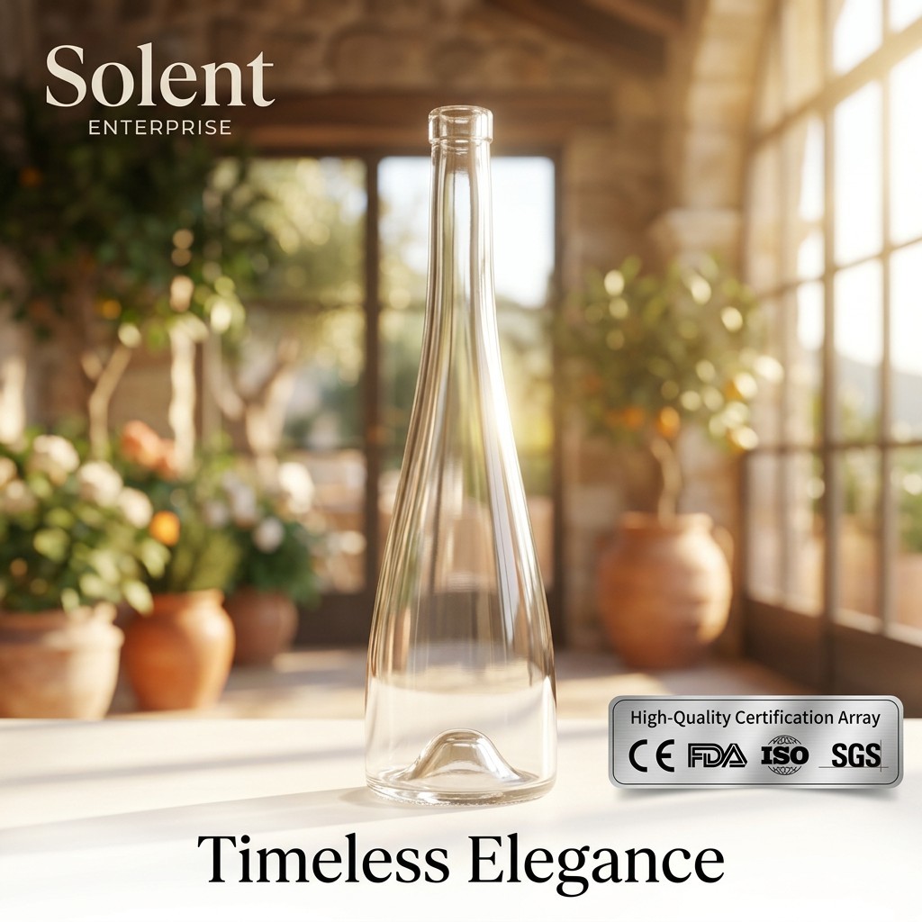 750ml Leakproof Sealing Custom Glass Bottles Liquor Beverage Container