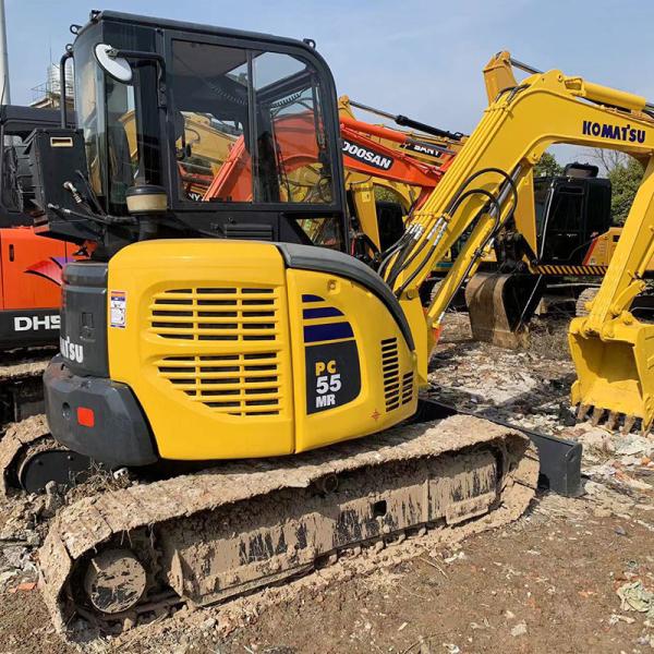 Japan 5ton Used Komatsu Excavators Construction Tracked Used Komatsu Pc55 Excavator