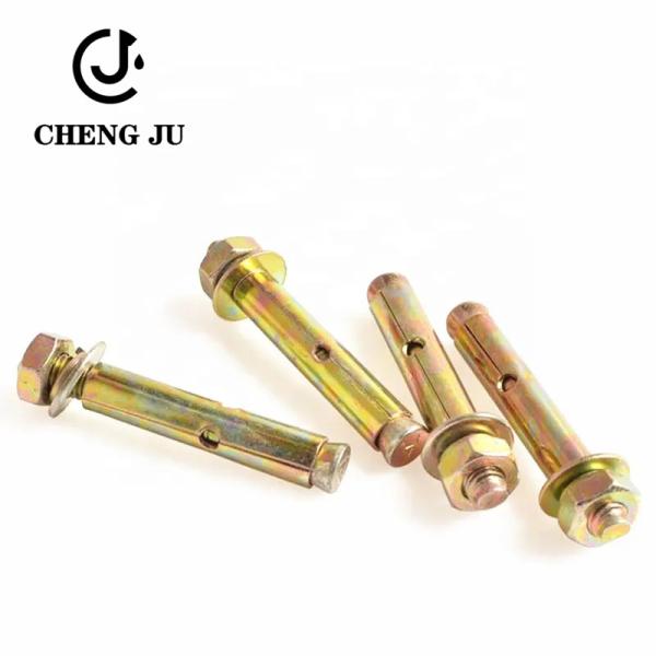 Parafuso alto chapeado de bronze da expansão do metal dos parafusos de âncora da luva do aço carbono dos acessórios do parafuso