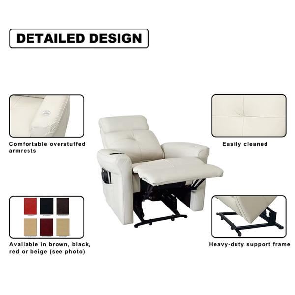 BS5852 Power Lift Chair Recliners Extended Footrest For Tall Elderly People