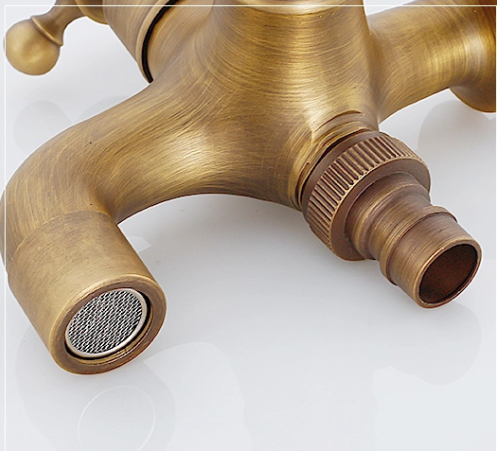 Antique Bronze Tap 45mm Outdoor Water Tap And Sprayer