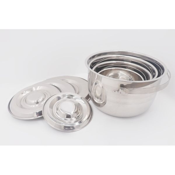 15,18,21,24cm 4pcs  Kitchen tools no-magenic stainless steel cooking pot travel camping outfit cooking sets