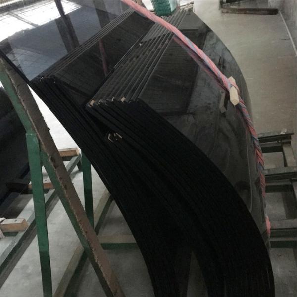 Black Toughened Glass 3mm 4mm 5mm 6mm Safety Shape Custom Bent Glass Large Size Toughened Tinted Glass For Decorative / Curtain Wall