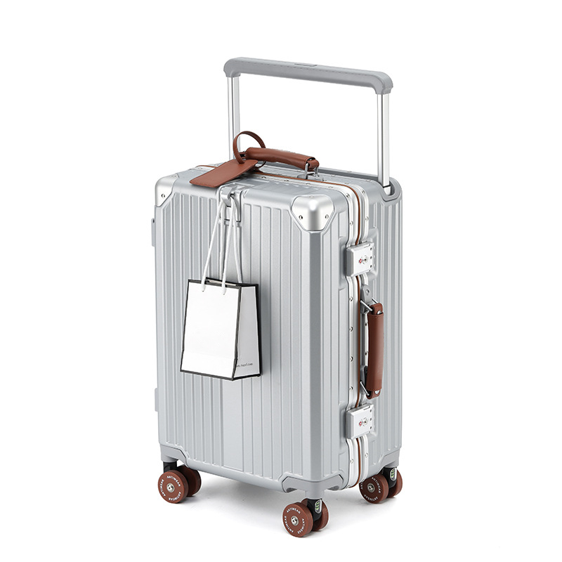 Full-Durable Unisex Large-Capacity Aluminum Travel Luggage Set TSA Lock Outdoor Trolley Case Suitcase for Travelers