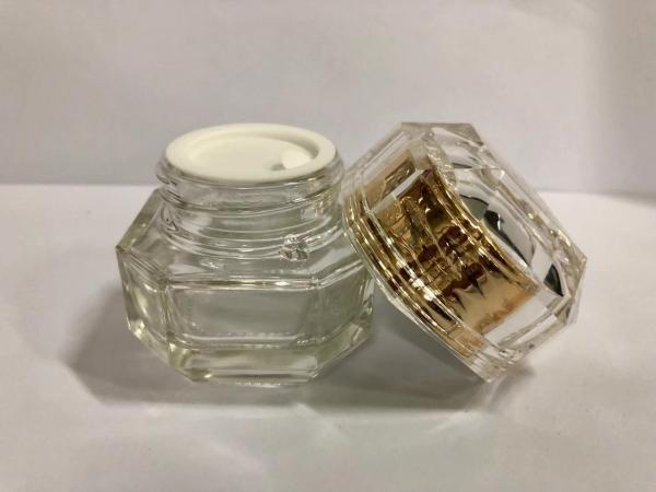 30G 50G a réutilisé les pots crèmes en verre polyèdres que le cosmétique met l'emballage en bouteille cosmétique