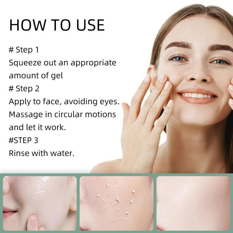 OEM ODM customized cleansing gel moisturizing and exfoliating gel, which cleans facial residues, contains herbal extracts, can remove dead skin and brighten skin tone