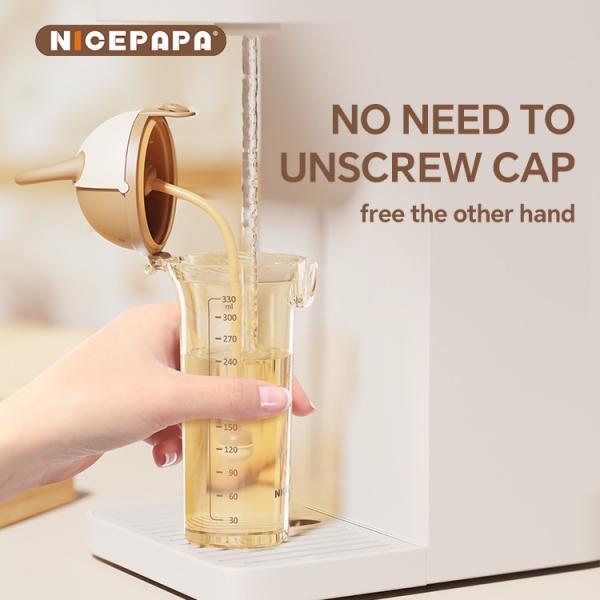 Capuz deslizante PPSU Sippy Cup Natural Pose Baby Gift anti-asfixia BPA-Free Bite Resistente à água Sippy crianças Baby Love