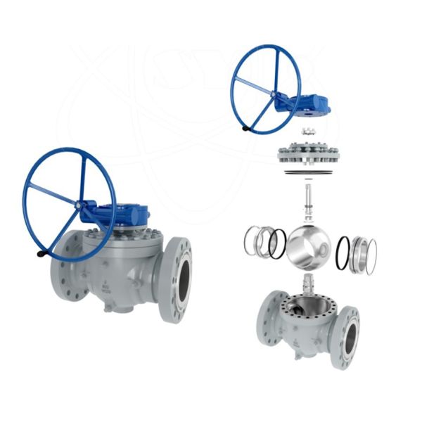 High & Low Temperature Resistant Manual Top Entry Trunnion Ball Valve, Stainless Steel Industrial Valve