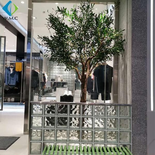 Durable Faux Olive Plant , Artificial Olive Green Tree For Shop Window Decorate
