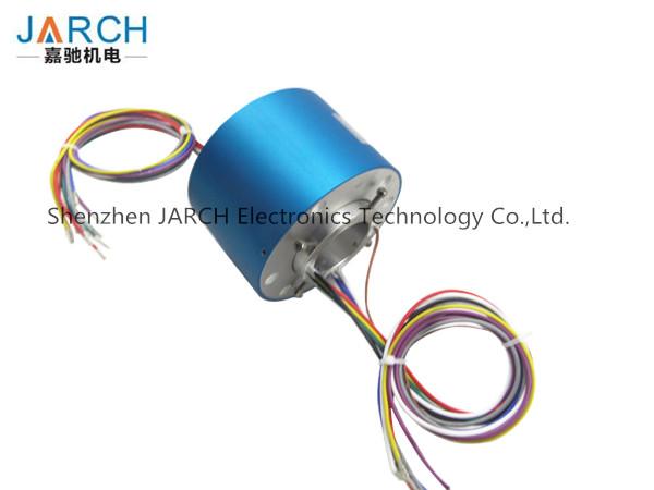 Electrical Connector Hollow Slip Ring Rotary Joint With Aluminium Alloy Housing