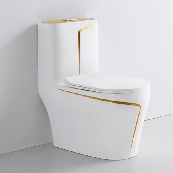 Egg Shape Bathroom Sanitary Ware S Trap One Piece Black Bathroom Toilet