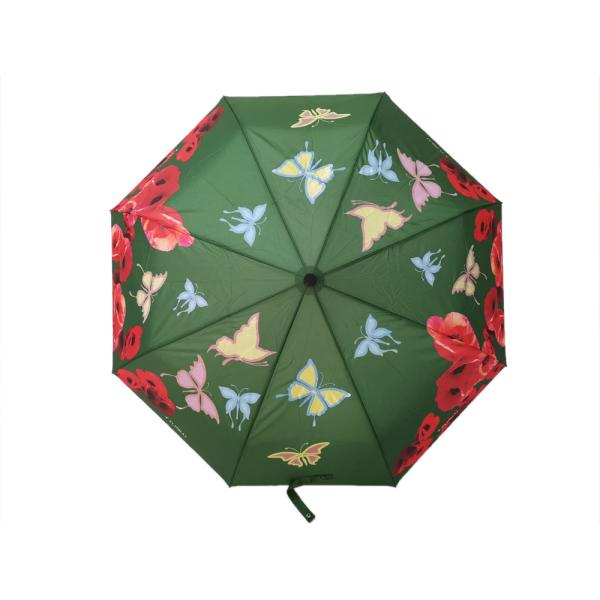 Color Changing Foldable Auto Close Umbrella Red With Nice Design And Rubber Handle