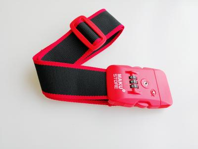 3 Dials TSA Luggage Strap Lock Logo Printed Plastic Material For Travel Bag