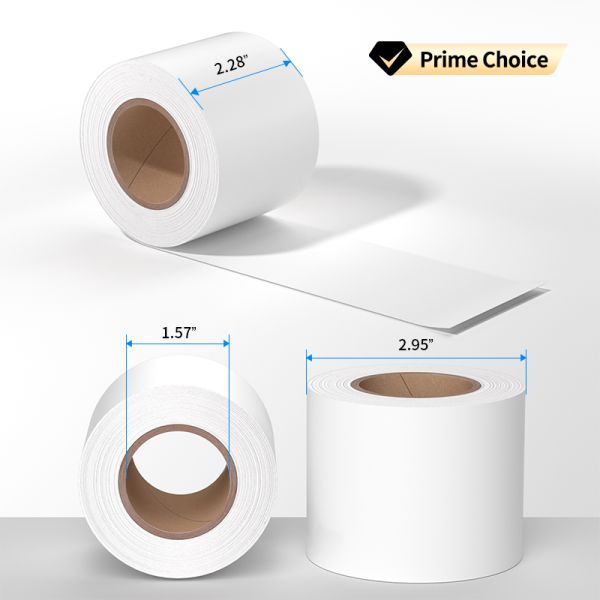 Supermarket White Self Adhesive Label Sticker 40mm Direct Thermal Label Adhesive