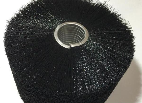 Soft Black Bristle Industrial Close External Cylindrical Nylon Spiral Coil Brush