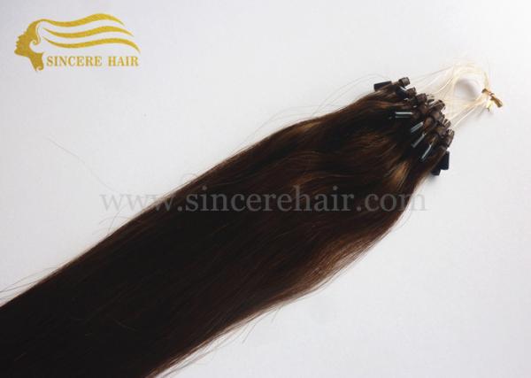 22 Micro Ring Hair Extensions - 22 Brown Pre Bodned Micro Ring Loop Hair Extensions 1.0 G / Strand For Sale