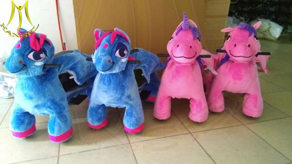Hansel amusement outdoor playground electrical toy animal riding games for sale