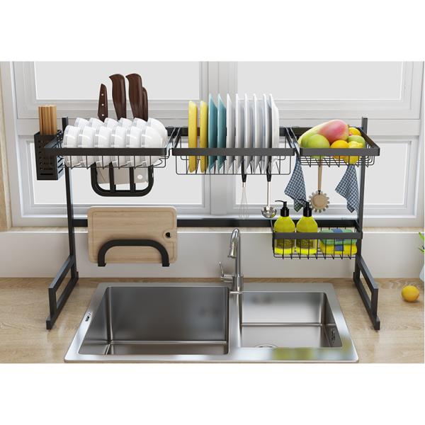 L65cm Steel Kitchen Basket Rack