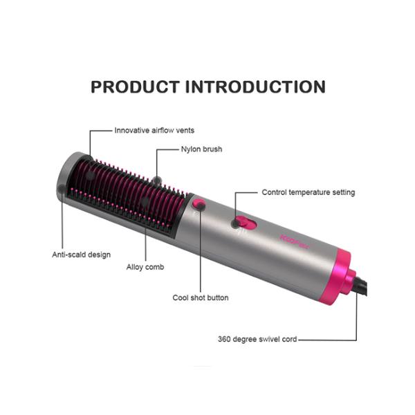 Анти- Frizz 2 в ионах 1 PTC многофункциональной щетки фена для волос быстрых нагревая отрицательных