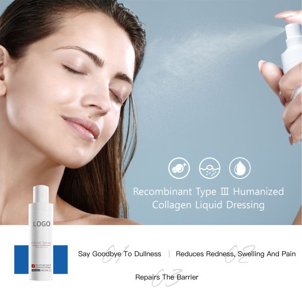 Customizable Deep Moisture Hydrating Anti-Aging Face Serum Collagen Repairing Soothing Mist Spray with Lightening Feature