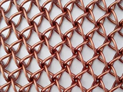 Outdoor Gold Brass Metal Spiral Stainless Steel Building Elevator Decorative Woven Wire Mesh Sheet Panel Curtain