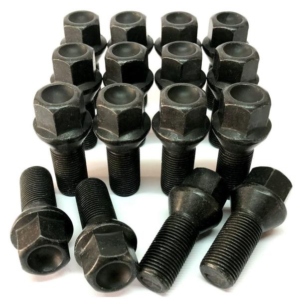 M12 M16 Carbon Steel Black Oxide Wheel Lug Hug Metal Bolt Screw Iron Steel ASTM 193 B7