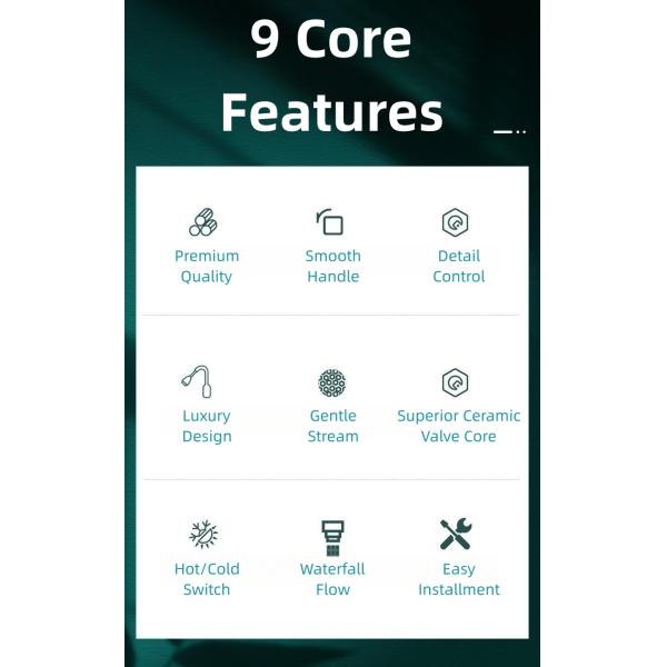 Anti Wear Waterfall Wash Basin Faucet Single Hole Basin Mixer Tap Deck Mounted