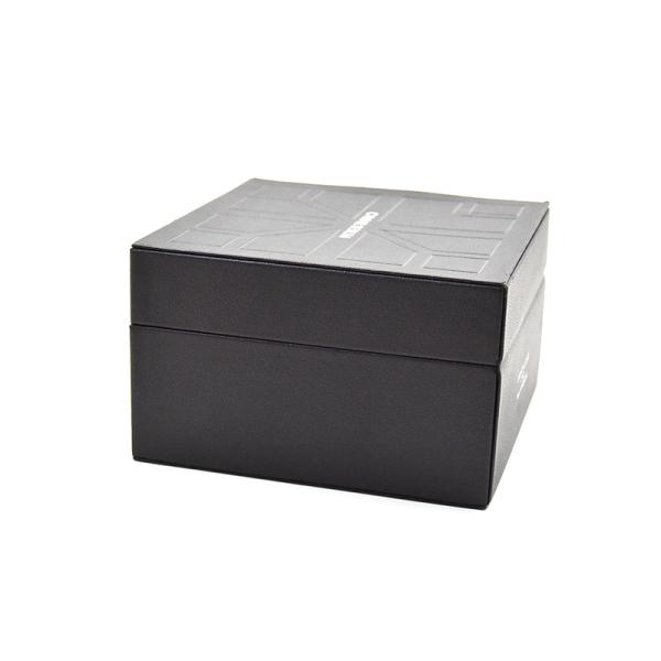 High-End Grey Flip-Top Watch Case Jewelry Gift Box Handcrafted Paper Candles and Perfume Packaging