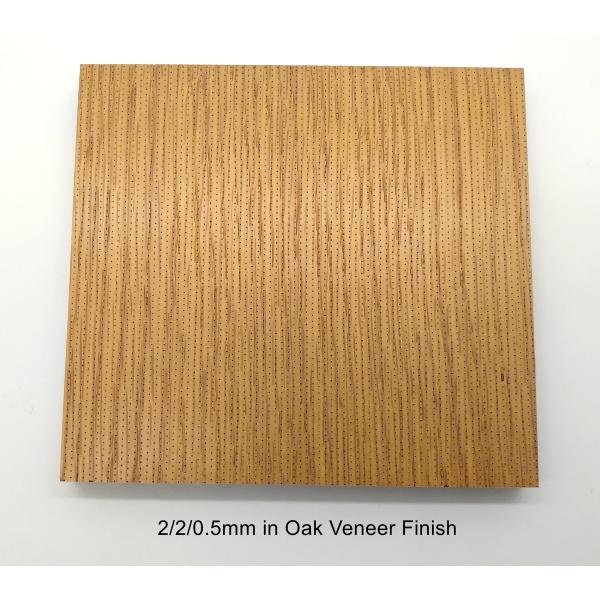 2/2/0.5mm Auditorium Amercia Oak Veneer Microperforated Wall Acoustic Sound Absorbing Panels