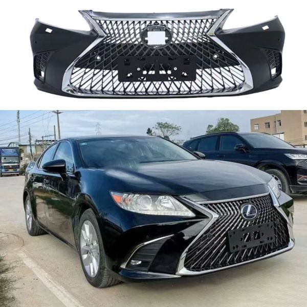Upgrade Body Kit Bumper for Lexus 2013-2014 ES300h ES250 Models Modified to LS Style Front Bumper with Grille