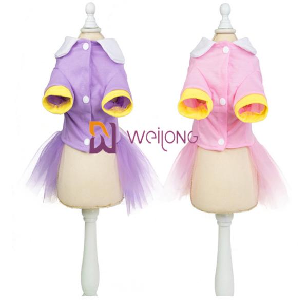 Сладкой одежда покрашенная конфетой собаки партии платья любимца CVC Джерси 180G с Sparkly юбкой Тюль