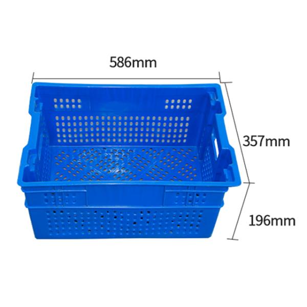 Cheap price plastic stackable crates Mesh nestable and stackable crates