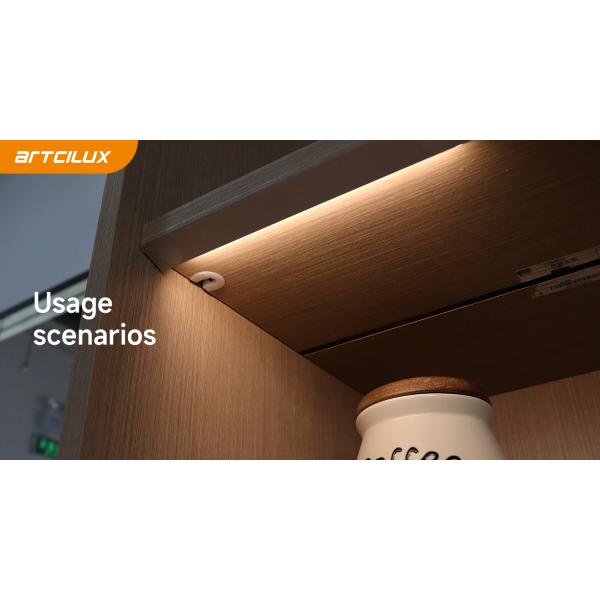 Éclairage en aluminium argenté pour chambre à coucher avec installation facile et CCT 3000-4000-6000K