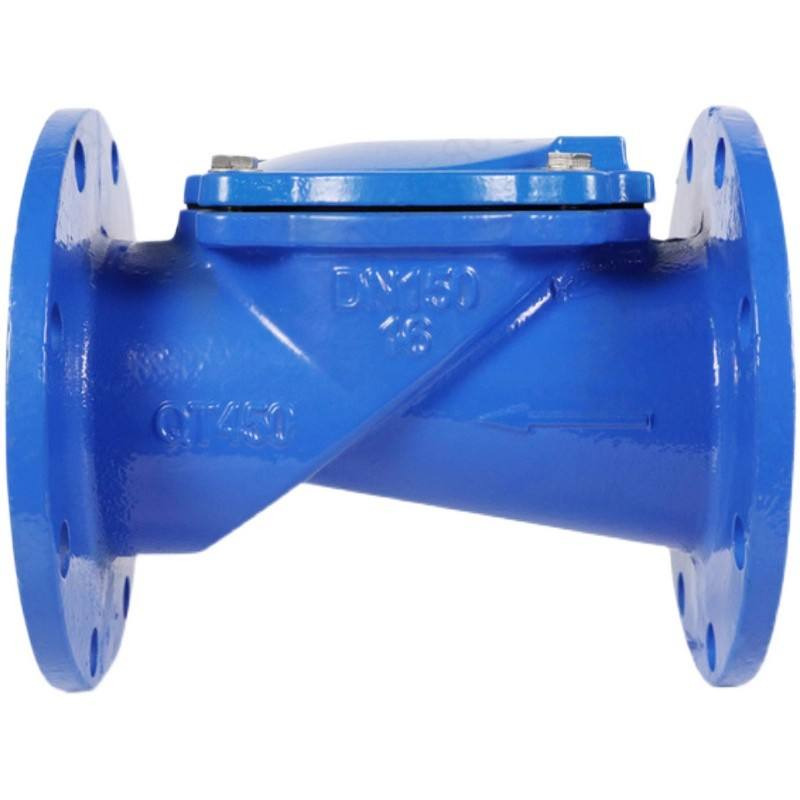 Ductile Iron QT450 Swing Check Valve Flanged End Blue Epoxy Coated Non-return Valve for Water Supply