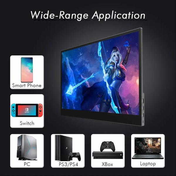 Fhd Ips LCD внешний экран ноутбука портативный Hd-Mi беспроводной Wifi 15,6 дюйма поддержка USB типа C