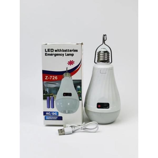 LED Bulb for Lighting Solutions Service 15W E27 B22 Li-ion Rechargeable Battery AC/DC