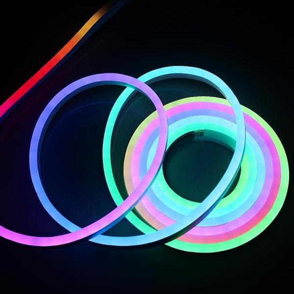 Do cabo flexível de néon ideal 12V IP65 do diodo emissor de luz do RGB da cor de Digitas decoração exterior flexível