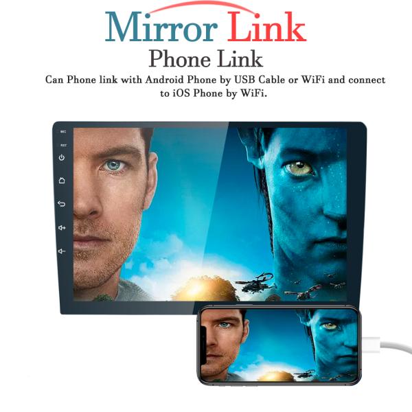 Android Auto 10.0 Car Radio TS18 Double Stereo with GPS Navigation and FM Transmitter